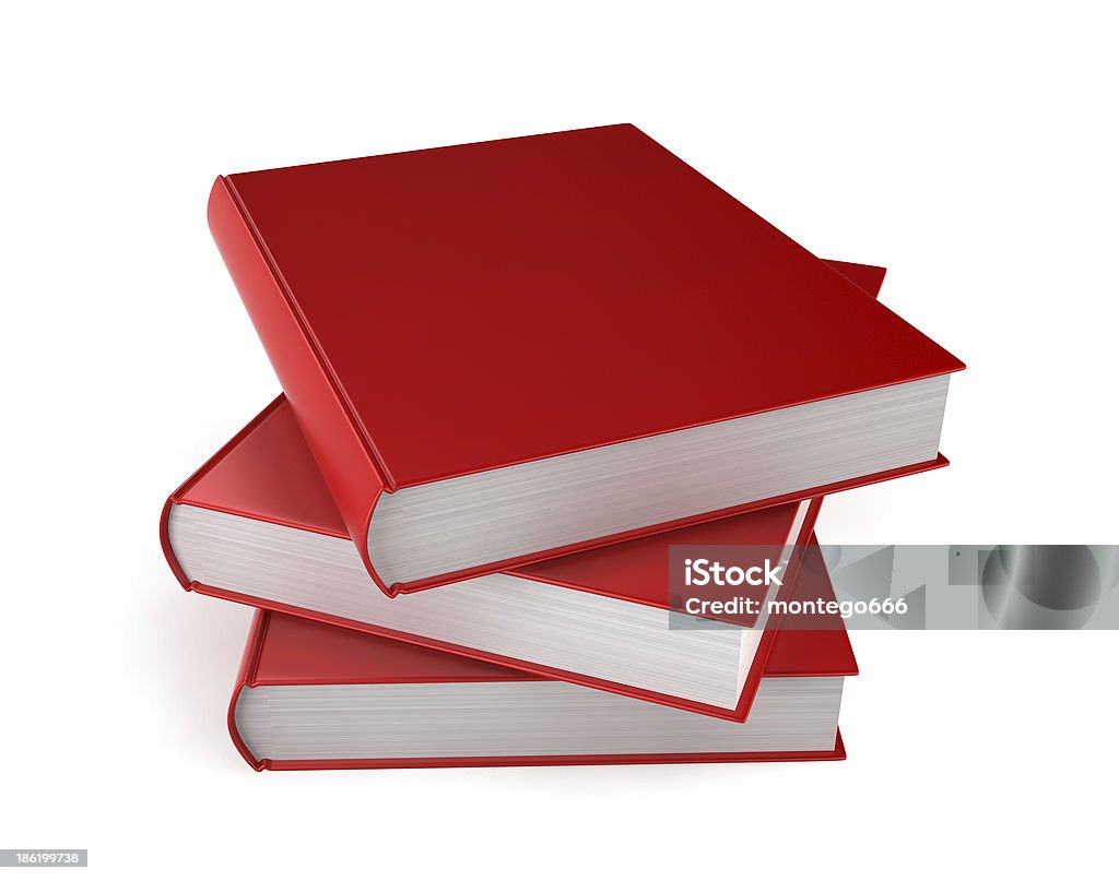 Stack of blank books Stack of blank books. 3d illustration on white background Book Stock Photo