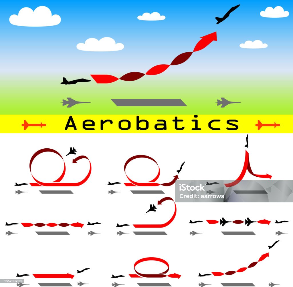 アエロバティックス飛行機 - イラストレーションのロイヤリティフリーベクトルアート