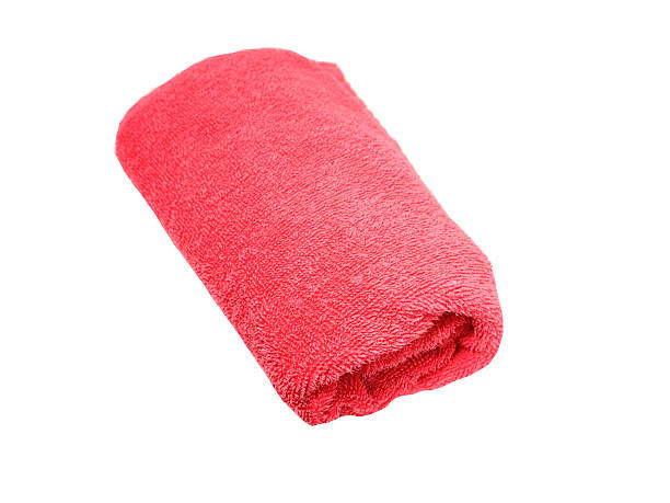 istock Color towels on a white background 186200565