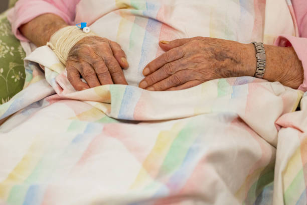 istock Close-Up of Senior Woman's Vein Access 1862011995