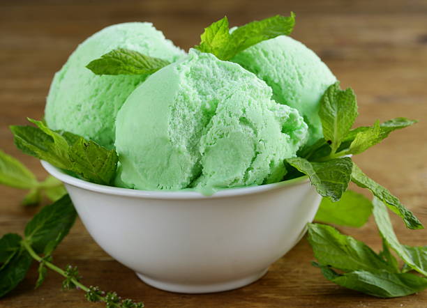 istock balls mint ice cream with fresh green herb 186202778