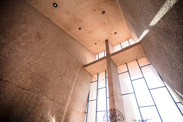 interno della cappella della santa croce - chapel of the holy cross foto e immagini stock