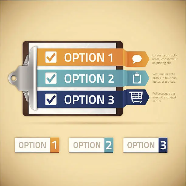Vector illustration of Clipboard Option Checklist