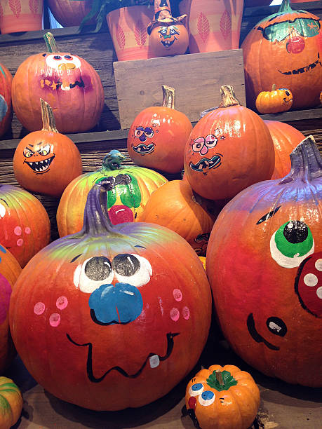 Cтоковое фото Pumpkins оформленные
