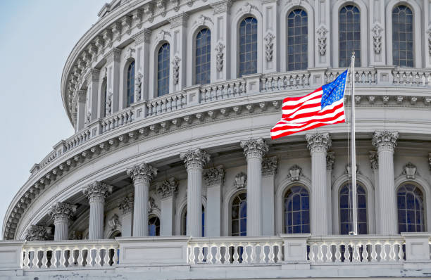 미국 워싱턴 dc의 국회 의사당 건물 - capitol 뉴스 사진 이미지