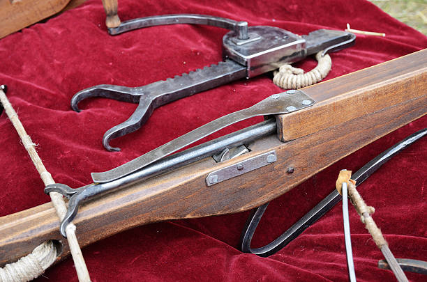 istock Close-up of a vintage arbalest 186207962