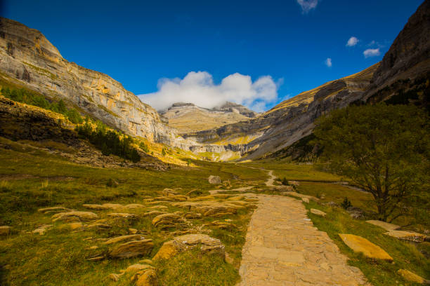 Autumn scene in Ordesa and Monte Perdido National Park, Spain