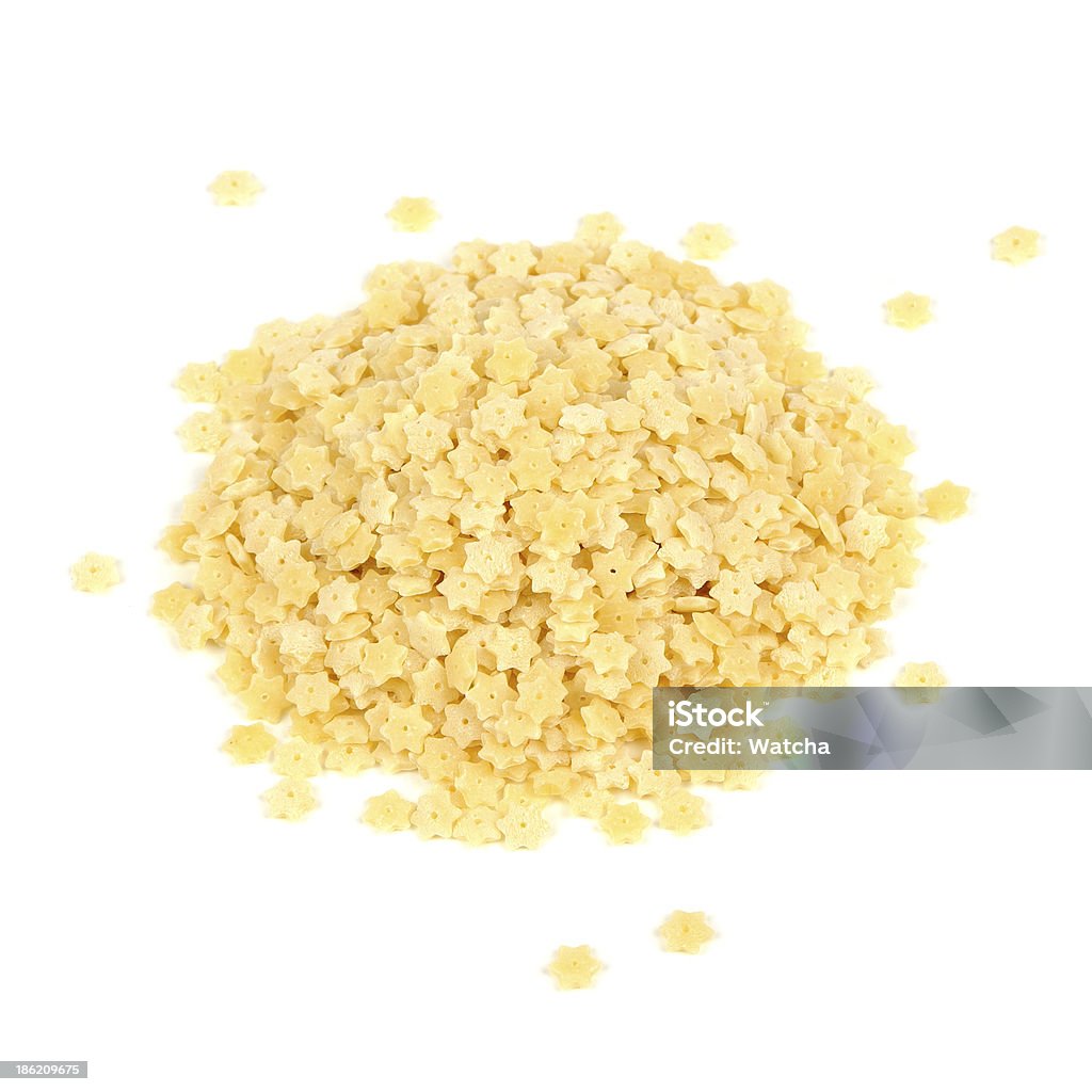 Pilha de forma de estrela Stelle massa isolado em fundo branco - Royalty-free Comida Foto de stock