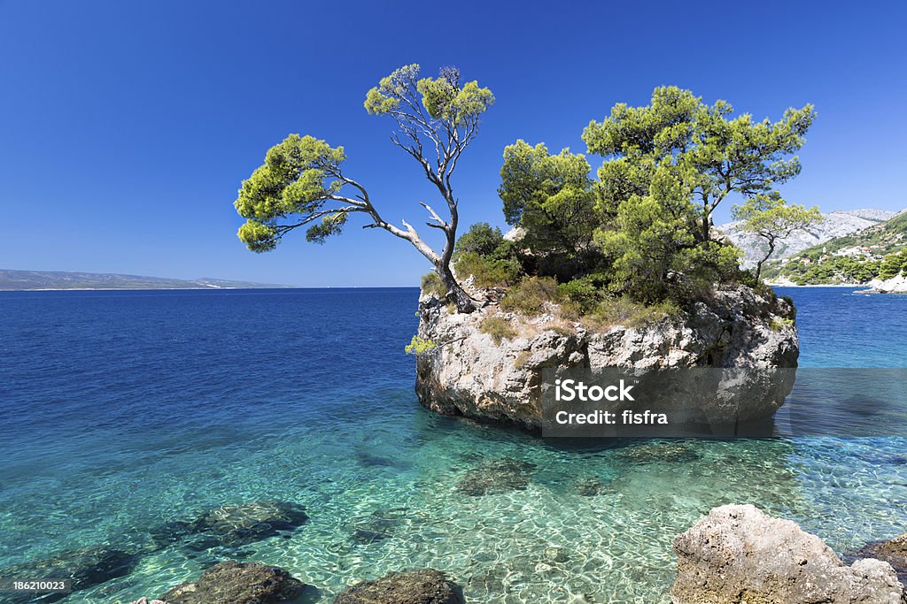 Croatian beach at a sunny day, Brela, Croatia Croatia Stock Photo