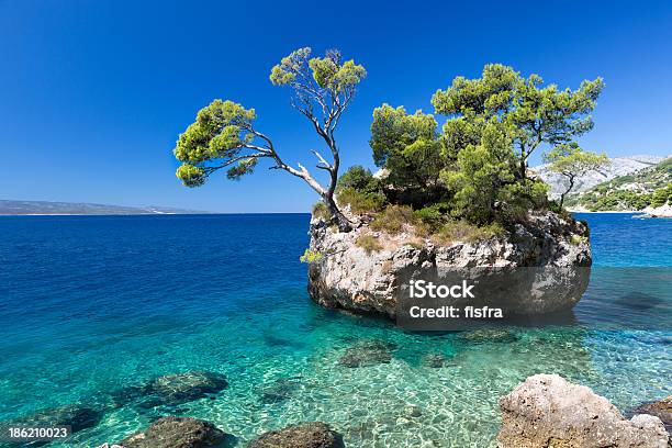 Croatian Beach At A Sunny Day Brela Croatia Stock Photo - Download Image Now - Croatia, Adriatic Sea, Backgrounds