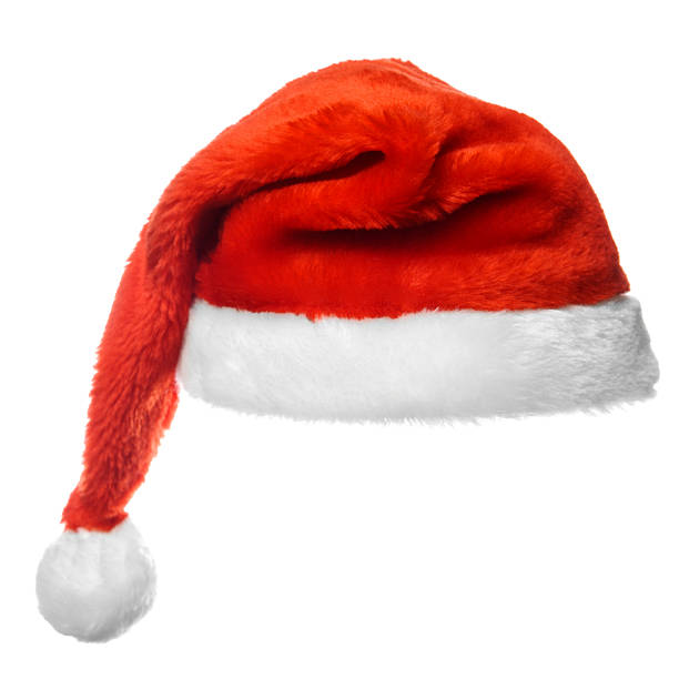 istock Xmas santa hat,  isolated on white 186211589