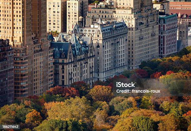 Aerial View Upper West Side Buildings Central Park New York Stock Photo - Download Image Now