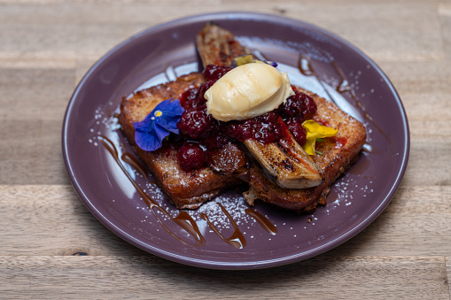 freshly make French toast on a plate