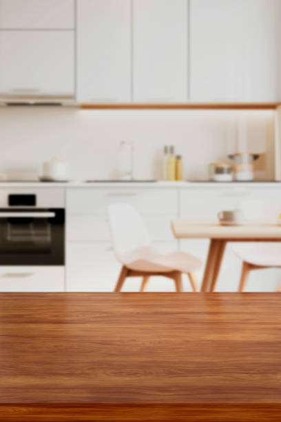 istock Kitchen wooden board top shelf product presentation template 3D 1862122375