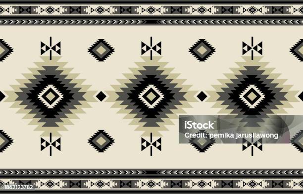 Aztec Pattern Diamond Ethnic Tribal Aztec Diamond Black And White Pattern Stock Illustration ...