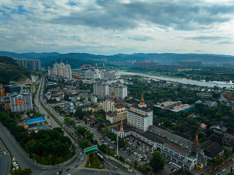 Aerial photo of Xishuangbanna,  in Yunnan china