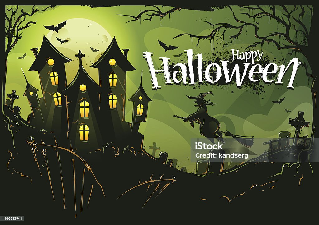 Fundo de Halloween - Vetor de Dia das Bruxas royalty-free