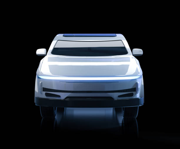 istock White ev car or electric vehicle on black background 1862143273