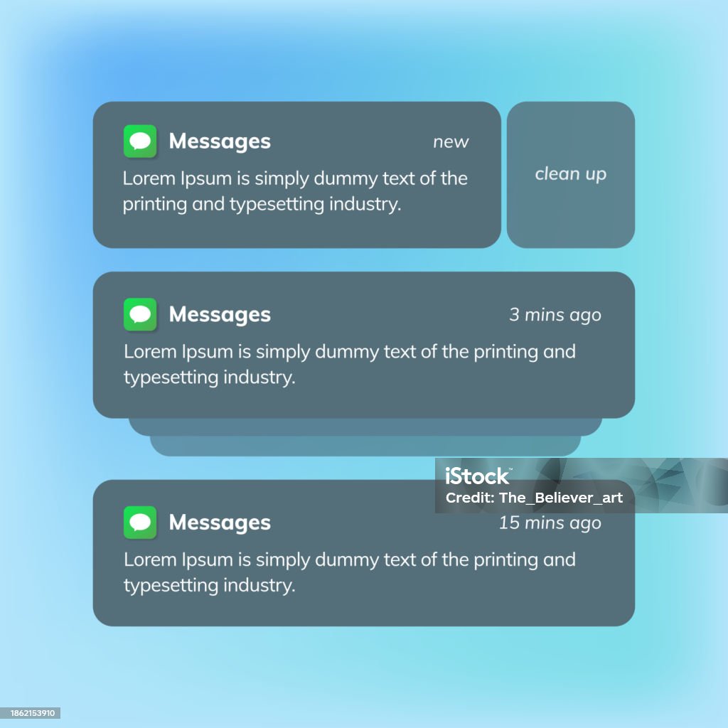Absolute Message Notification Windows Example Phone Notification Window Template Smartphone Message Interface On A ...