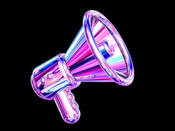 istock 3D modeling and rendering of laser acid-style design elements. 1862164837