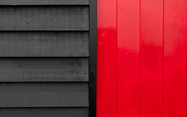 istock Red and black wooden surface 186217223