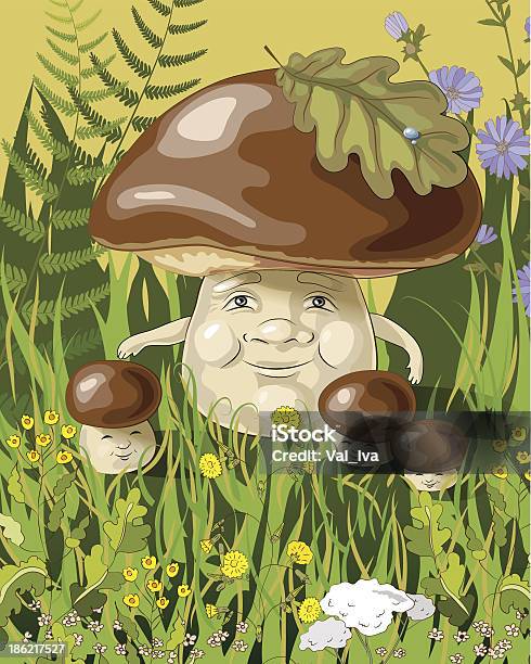 Mushroom Family Stock Illustration - Download Image Now - Autumn, Blewit, Brown