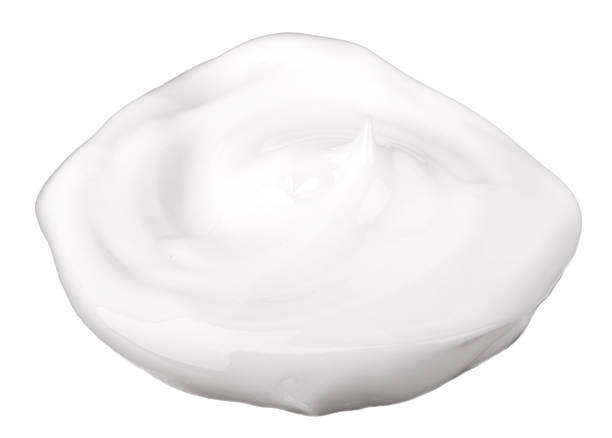 istock Circle of foam cream on a white background 186217842