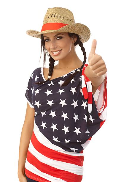istock Happy American girl 186218320