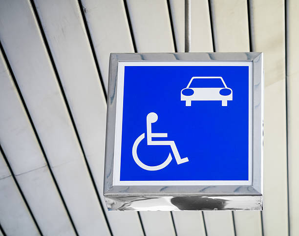 istock Reserved car park for handicapped person 186218628