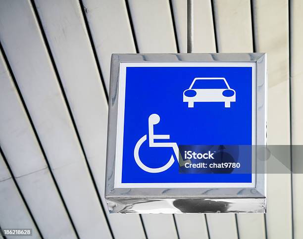 Reserved Car Park For Handicapped Person Stock Photo - Download Image Now - Accessibility Sign, Accessibility for Persons with Disabilities, Car