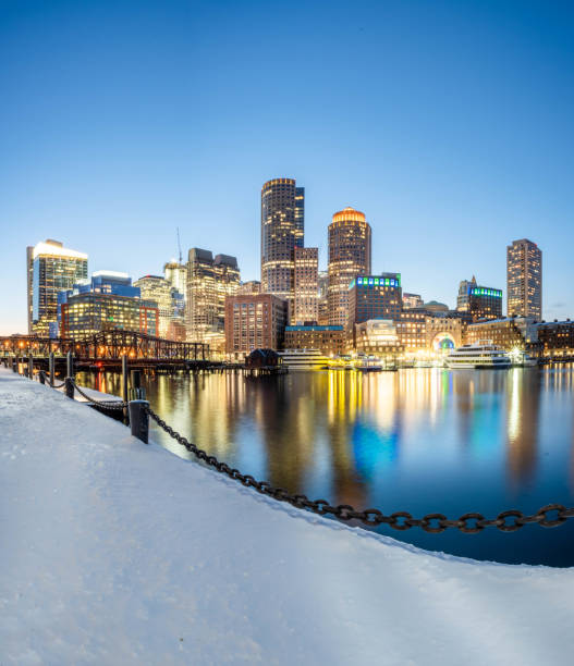 istock Boston Skyline Panorama in winter 1862236270