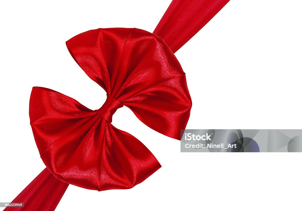 gift red bow isolated on white background Abstract Stock Photo