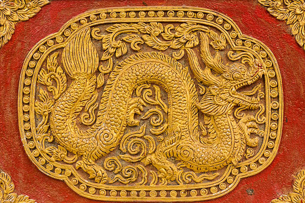 istock Naga Wall sculpture on Ubosot 186225588