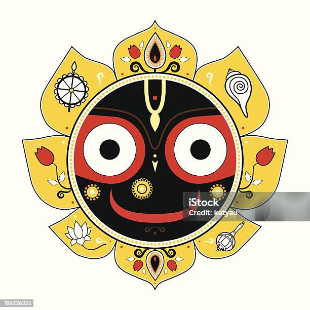 Jagannath Dieu Indien De Lunivers Vecteurs libres de droits et plus d'images vectorielles de Amour - Amour, Astrologie, Avatar