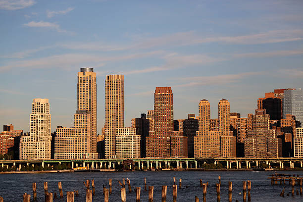 Manhattan Skyline across the Hudson River stock photo