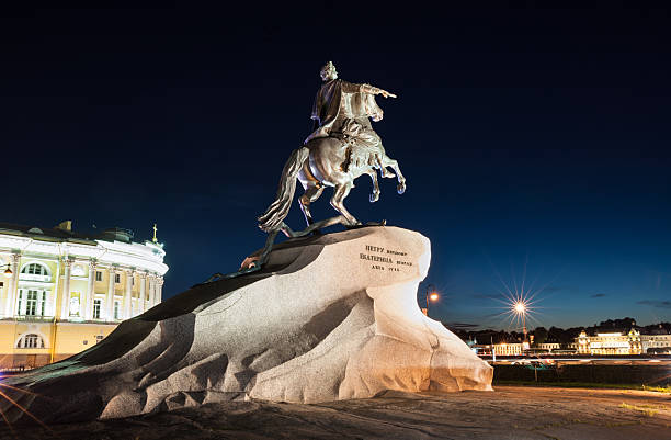 istock The Bronze Horseman, evening shot 186227049