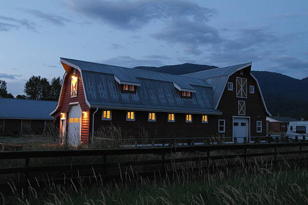 istock Typical farm in British Colombia 186228501