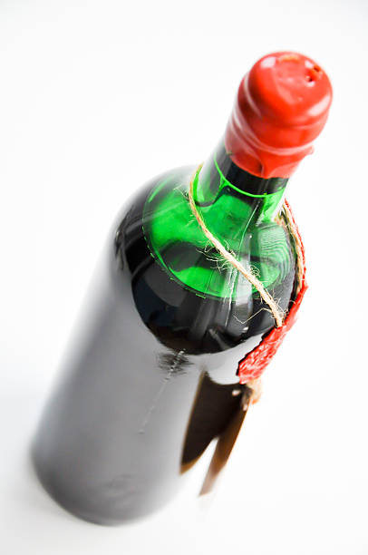 istock aged bottle of red wine 186228703