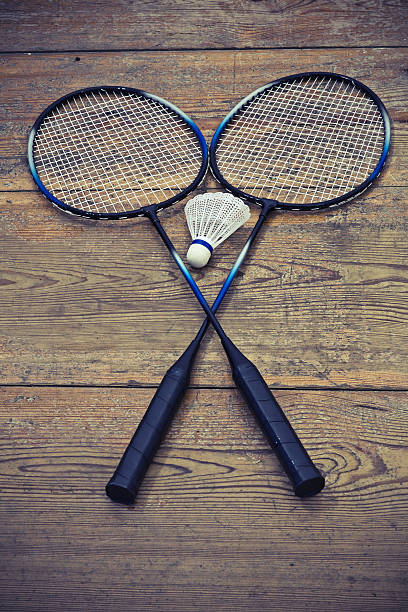 istock Vintage badminton racquet 186229278