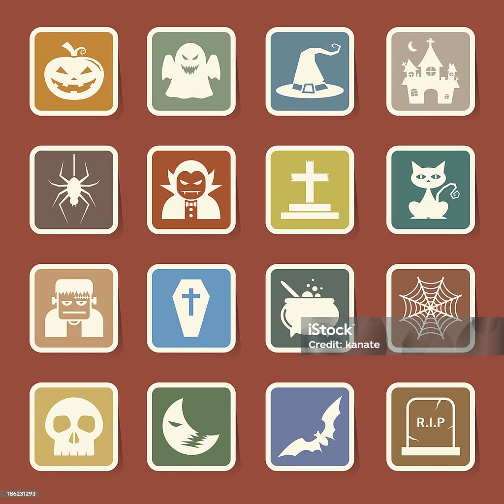 Halloween icon set. Gradients and transparency effect,Illustration eps 10Illustration eps 10 Art stock vector