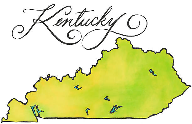 Kentucky mapy – artystyczna grafika wektorowa