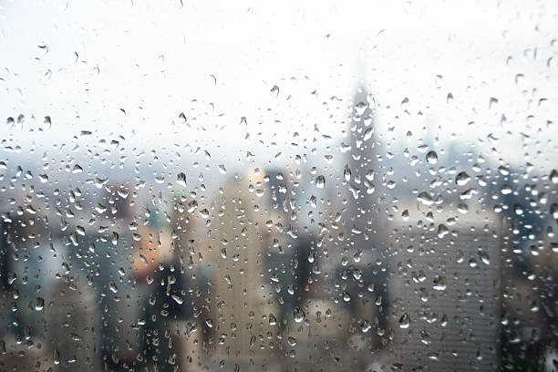 istock Rain Drops Over View of NYC 186231868