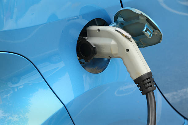 istock An electric car being charged at a station 186232095