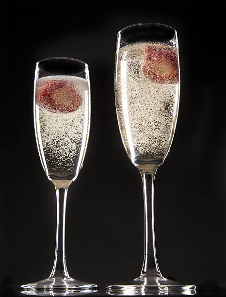 istock Pair of champagne flutes 186233037