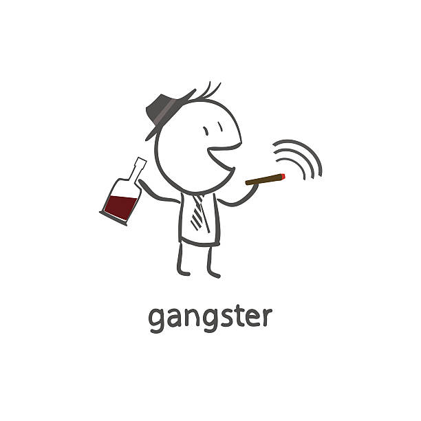 Gangster vector art illustration