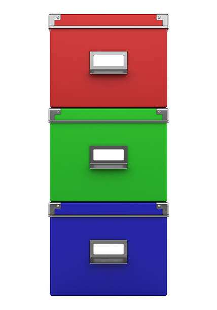 istock three color office cardboard boxes isolated on white background 186234380
