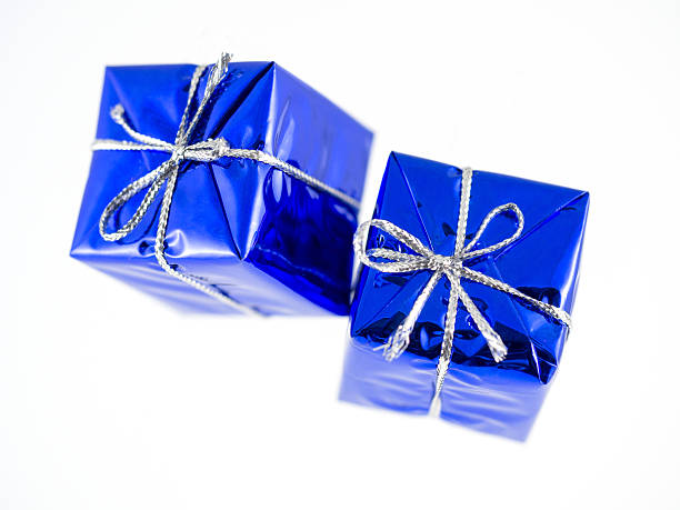 istock Blue Christmas gifts 186235390