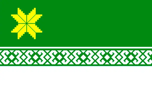 Vector illustration of Flag of the Chuvash Republic