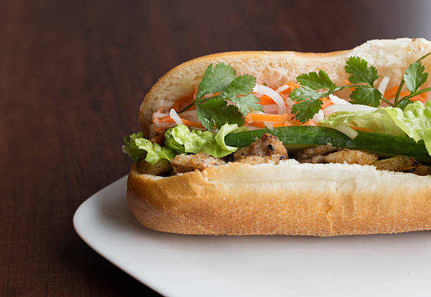 istock Close up of a Vietnamese Banh mi 186236580