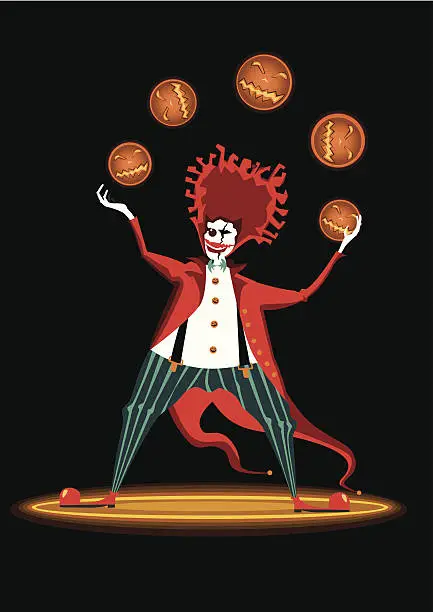 Vector illustration of Clown From Hell